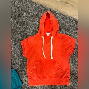 Evereve Red Vintage Wash Hoodie